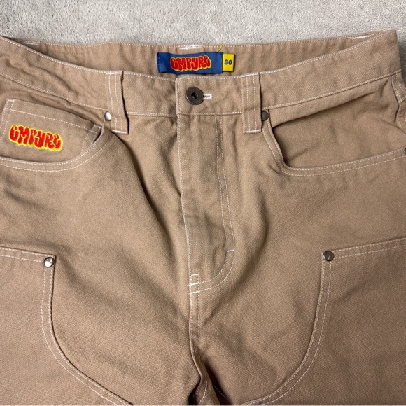 EMPYRE Relax Jeans Men’s Beige 30”x 27” Double Knee Skater Y2K Streetwear - Picture 10 of 11